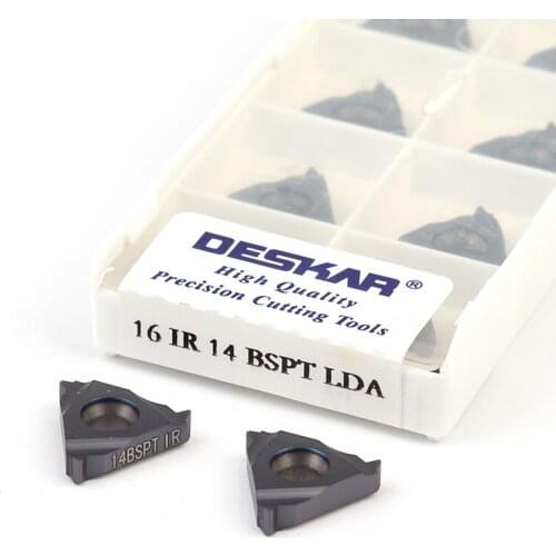 16ER 16IR 11/14/19 BSPT LDA 11BSPT 14BSPT 19BSPT CNC Lathe Thread Tools Cutting Machining Carbide Inserts Smooth Chip Evacuation