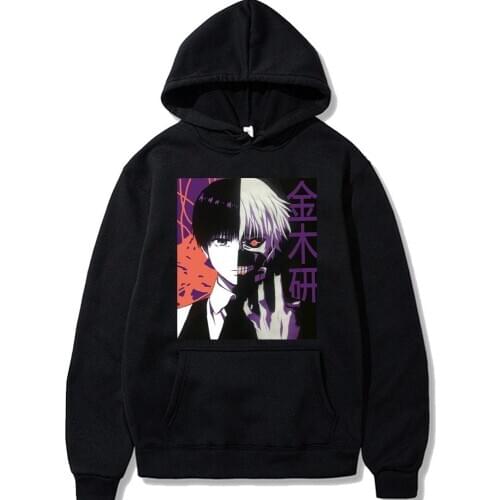 Tokyo Ghoul Hoodies Mens Sweatshirt Long Sleeve Casual Hooded Male Pullovers