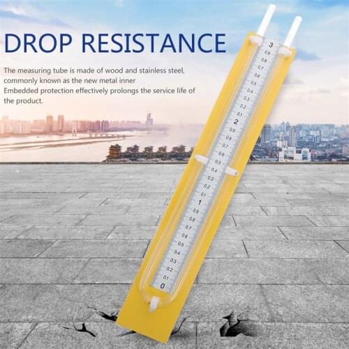 1 Pc Stainless Steel U-shaped Pressure Gauge 0-3KPA Differential Pressure Gauge High Accuracy Pressure Sensor Easy Read U-tube