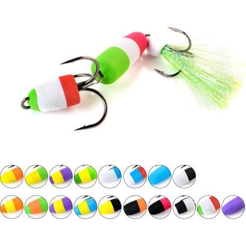 1pcs wobbler Fishing Lure Insect bait three anchor hook fake bait string hook foam bait Carpfishing Floating Fishing Tackle