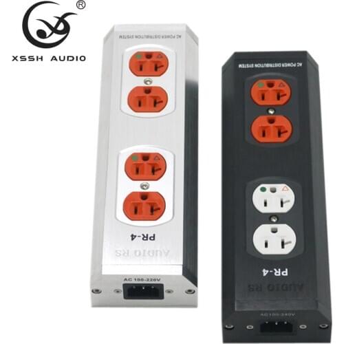 XSSH audio 4 6 US Pulgs AC Power Distributor 220V 50/60Hz 15A 15amp inlet electric Conditioner Audiophile Power Purifier Socket