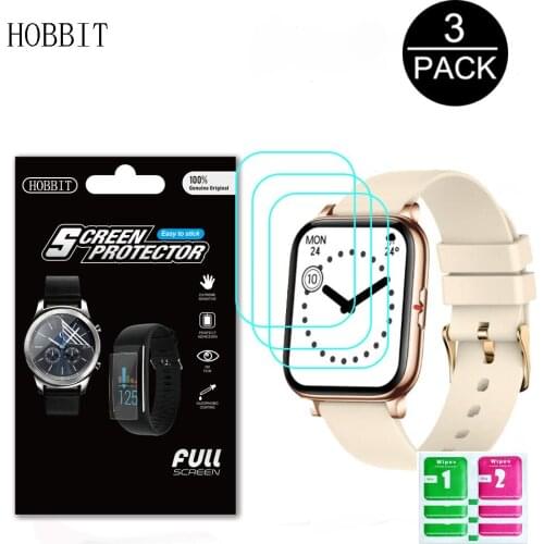 3Pcs HD Clear Water-proof Film For COLMI P8 Mix 1.69 Inch SmartWatch Screen Protector Unthin Soft TPU Hydrogel Film Not Glass