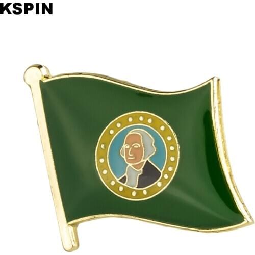 U.S.A Washington State Badges flag badge flag lapal pin on backpack pins for clothes 10pcs XY0187