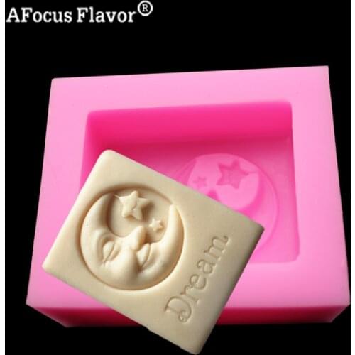 1 Pc Handmade Cake Soap Silicone Mold Resin Clay Creative Moon Chocolate Candy Silicone Bakeware Fondant Decorating Tools