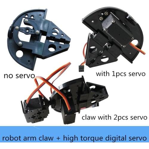 2DOF Robot Arm Gripper Craw Holder Manipulator Parallel Slide Clamping With High Torque Metal Gear Digital Servo DIY Education