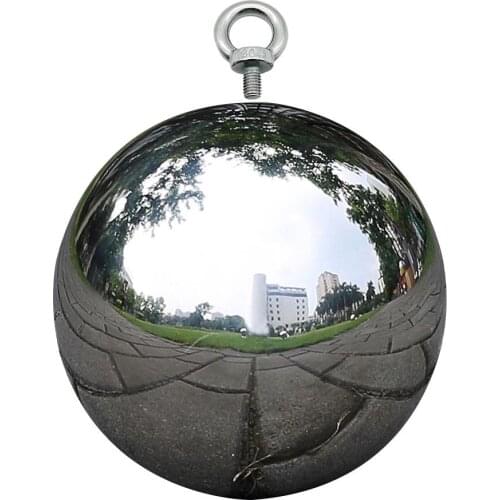 300-100mm Garden Decoration Hollow Ball 304 Stainless Steel Hollow Ball Rivet Nut Ball With Stainless Steel M6 Mirror Ball
