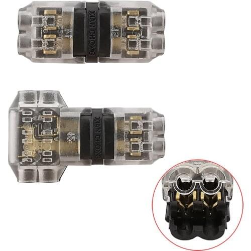 5Pcs T Shape H Shape 2 Pin 2 Way 300V 10A Compact Wire Wiring Conductor Terminal Universal Compact Block Connector