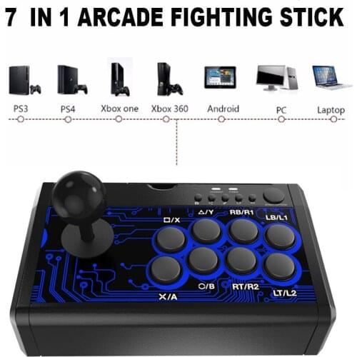7 IN 1 USB Wired Arcade Joystick With Metal Base For PS4/ XBoxOne(S)/360 Controller/ SWITCH/P3/PC/Android Series