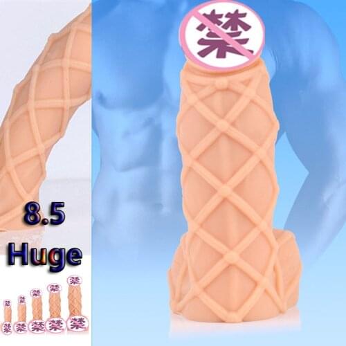 8.5cm Super Huge Dildo Realistic Sex products Butt Plug Dilator Adult EroticToys For Woman Man Gay Silicone Masturbation Tools
