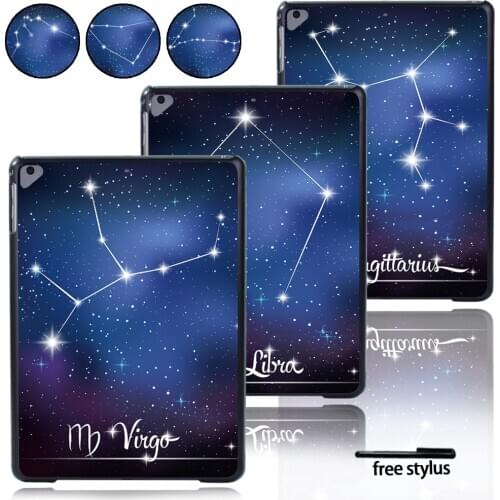 For Apple IPad 2017 5th Gen/2018 6th Gen/iPad Air/Air 2/iPad Pro 9.7 Inch Tablet Case with Starry Pictures of 12 Constellations