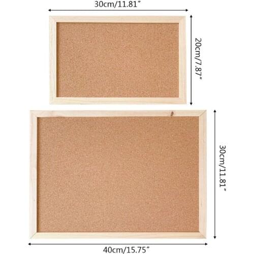 Cork Wood Wall Hanging Message Bulletin Board Frame Notice Note Memo Board Shop