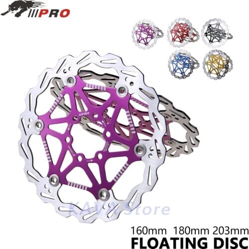 IIIPRO Bike Disc Brake Rotors DH Ultralight Floating Disc Pads 160mm 180mm 203mm 6/7/8 inches for MTB Bicycle parts component