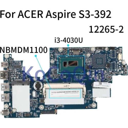For ACER Aspire S3-392 I7-4500U Notebook Mainboard 12265-2 48.4L505.021 SR16Z DDR3 Laptop Motherboard
