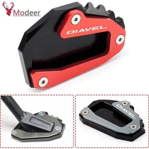 For Ducati Diavel 1260 2019 Motorcycle CNC Aluminum Support Plate Foot Pad Side Stand Enlarge Kickstand Motor Accessories Parts