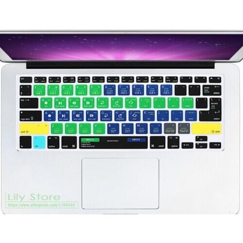 For Macbook Air 13 Silicone Keyboard Cover Skin For Euro Usa Traktor Kontrol S4 Hotkey Shortcuts