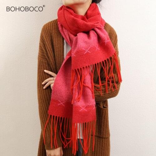 Womens 100% Wool Shawls and Wraps Double Jacquard Wool Scarf shawl