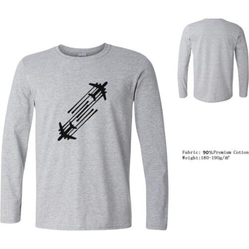 TARCHIA High Quality 100% Cotton Big Size Long Sleeve Fashion Brand T-Shirt Homme T Shirt Top Streetwear Printed Men