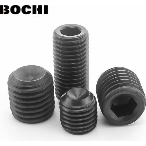 Hot sell 5pcs M12 endless Set screw black 12.9 Degree carbon steel set screws inner hex fixed Scoket screws