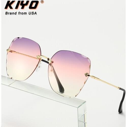 KIYO Brand 2020 New Women Men Square Polarized Sunglasses Metal Classic Sun Glasses High Quality UV400 Driving Eyewear 8997