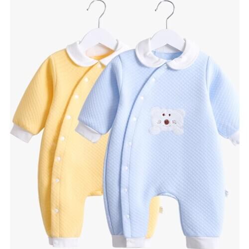 Baby Boy Girl first walk upset cotton romper Playsuit Clothes Costume Solid Rompers warm spring autumn soft breathable lovely