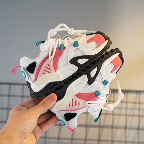 2021 Autumn Children Boys Sports Shoes Mesh Girls Casual Running Shoes Medium and Big Kids Net Shoes Outdoor Sports Sneakers