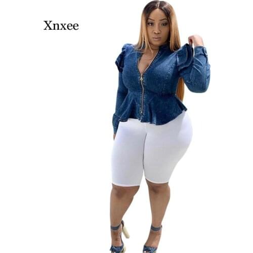 Fall 2021 Womens New Street Style V-Neck Fashion Sexy Style Womens Jacket Solid Color Full Sleeve Slim Denim Jacket