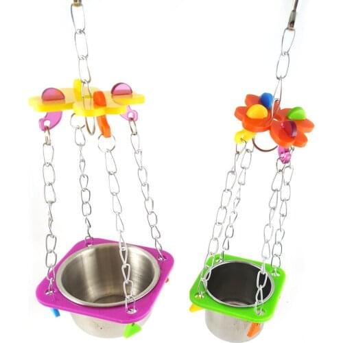 LHXMAS PET TOYS Parrot Acrylic Toy Bird Bowl Toy Cup Holder