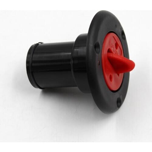 MagiDeal Black Nylon 38mm 1 1/2' Fuel Gas Deck Filler & Red Cap Flush Mount for Boat