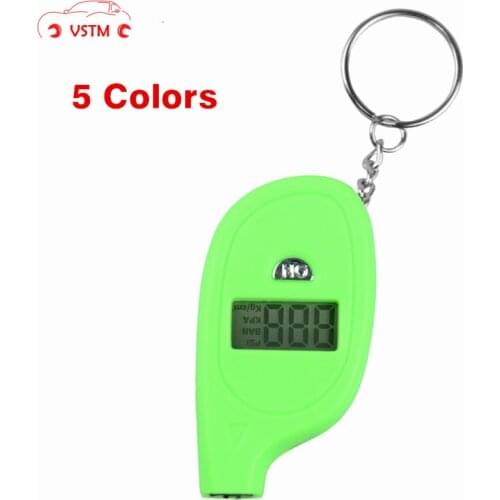 Mini LCD Digital Tire Tyre Keychain Air Pressure Gauge For Car Auto Motorcycle CNP