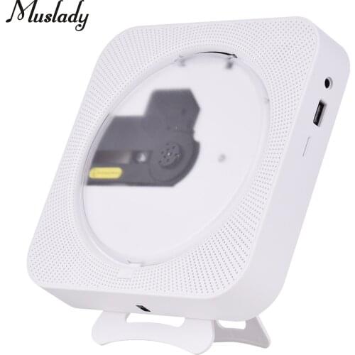 Muslady CD-Runner CD-Player Wall Mountable BT with Dustproof Cover LED Display 6 Modes FM Radio A-B Repeat Remote Control