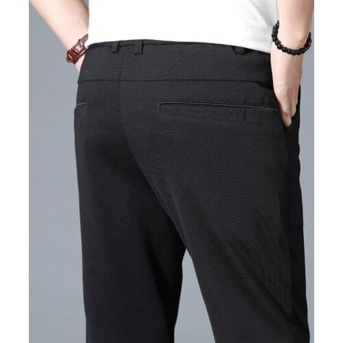 Brand Autumn Winter Fashion New 2021 Straight Men Casual Pants Man Trousers Black Plus Size 28-38 Japanese Fashion