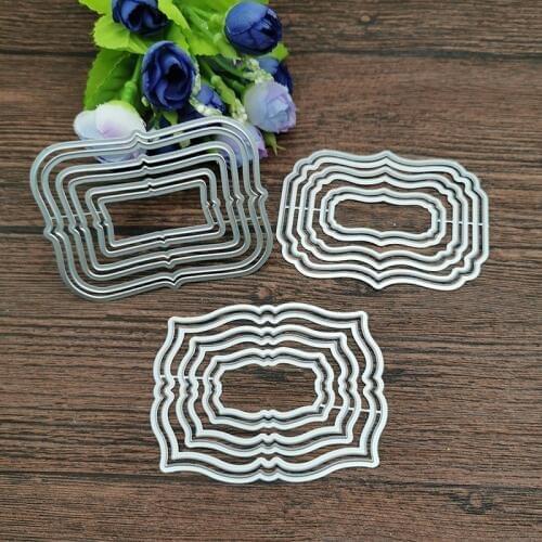 2019 Metal Cutting Dies label frame set Die Scrapbooking Embossing Paper Craft Album Cards Punch Art cutter die