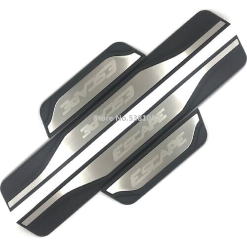 Stainless Steel Car Door Sill Scuff Plate Pedal Trim Guard For Ford Escape 2016 2017 2018 2019 2020 Accessories