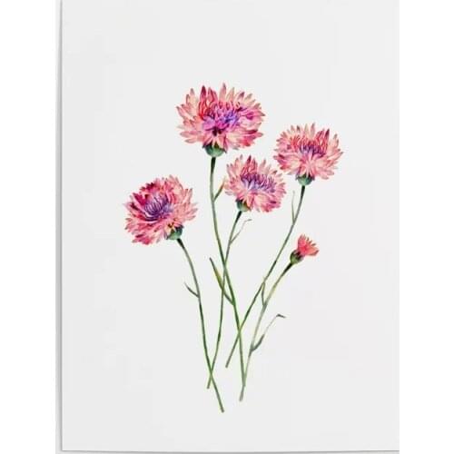 Wall Art Canvas Pink Flowers Beautiful Painting Picture Print Home Gifts Decor Poster Cuadros For Living Room Modular No Frame