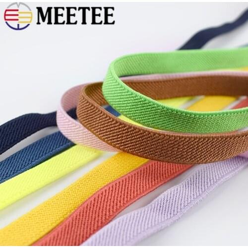5M 10mm Nylon Sewing Elastic Band Soft Skin Rubber Bands Underwear Pants Decorative Elastic Webbing Ribbon Bias Binding Tapes