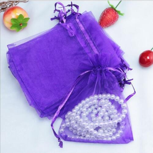 New hot100pcs/lot,Drawable Navy Organza Bags Favor Wedding Gift Packing Bags Packaging Jewelry Pouches Fit Wedding Party 11*16cm