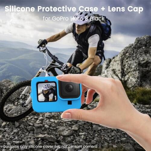 New Sports Camera Silicone Case For GoPro Hero 8 Black Fully Wrapped The Entire Camera Anti-fall Soft Silicone Case Cover