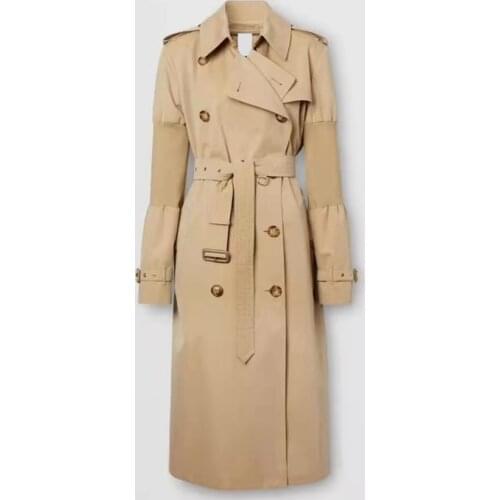 2021 Autumn Elegant Long Women Trench Lace Up Waist Casual Solid V Neck Overcoat Plus Size Long Sleeve Windbreaker Female Trench