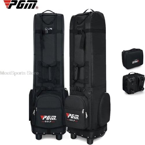 Pgm Golf Aviation Bag With Wheels Foldable Double Zipper Lightweight Trolley Package Large Capacity Waterproof Golf Travel Bags