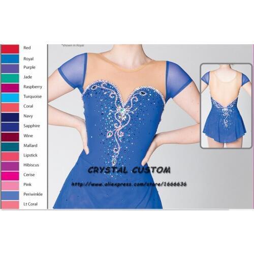Crystal Custom Figure Skating Dress Girls New Brand Ice Skating Clothes For Competition DR4650