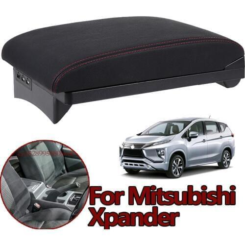 For Mitsubishi Xpander armrest car interior Accessories USB arm rest storage box center console styling decoration