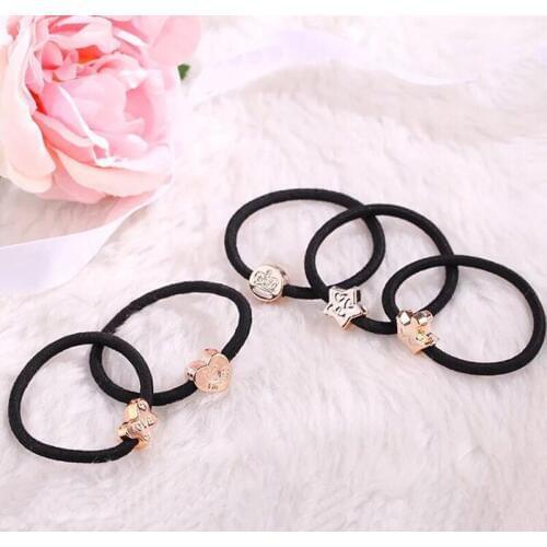 USHINE 10pcs Elastic Hair Bands Ponytail Holder Heads Rope Ties Headwear Hair Styling dancing Accessories Scrunchie Kids