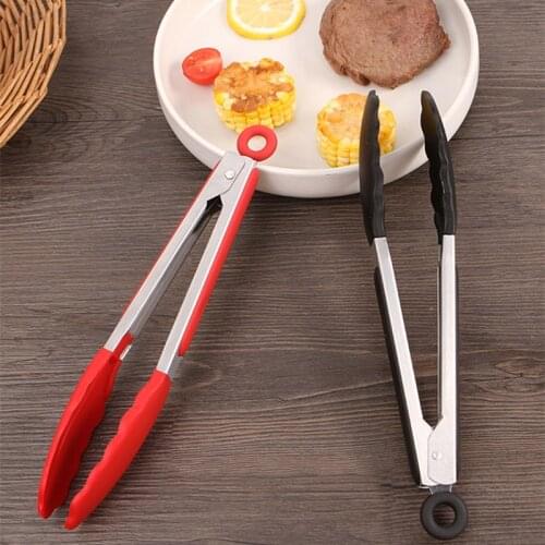 Silicone Food Tong Non-Slip Cooking Clip Clamp Bbq Salad Basting Brush Bakeware Pastry Bread Oil Cream Cooking Tools Accessories