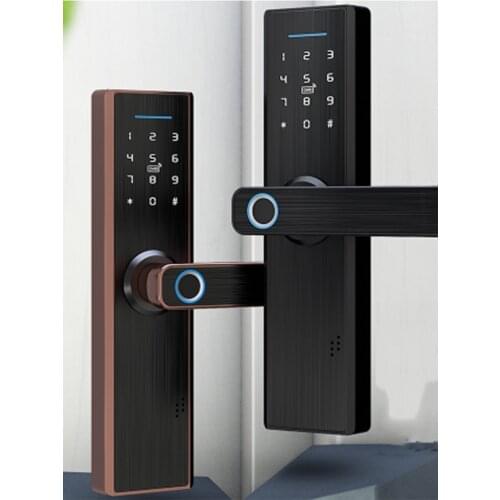 S804 Smart Wifi Tuya TTlock APP Passcode Fingerprint Smart Digital Lock Card Key Smart Door Lock