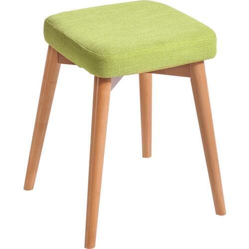 Solid Wood Simple Style Dining Stool Household Dressing and Makeup Stool Multifunction Wooden Square Stool Change Shoe Bench