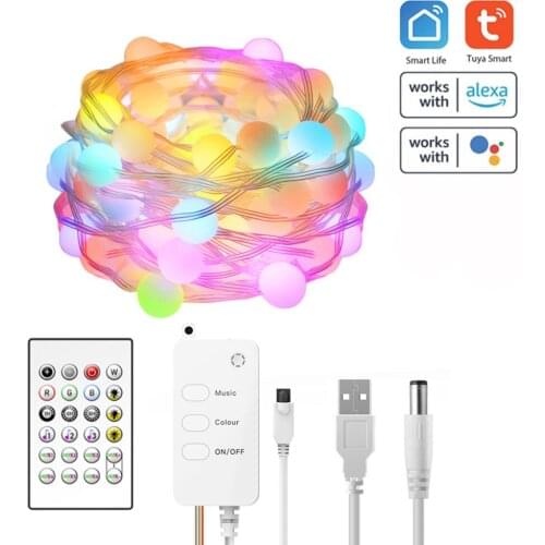 Tuya SmartLife BT LED Strip Lights with Voice Remotes Control Strips Light Compatible with Amazon alexa Google home