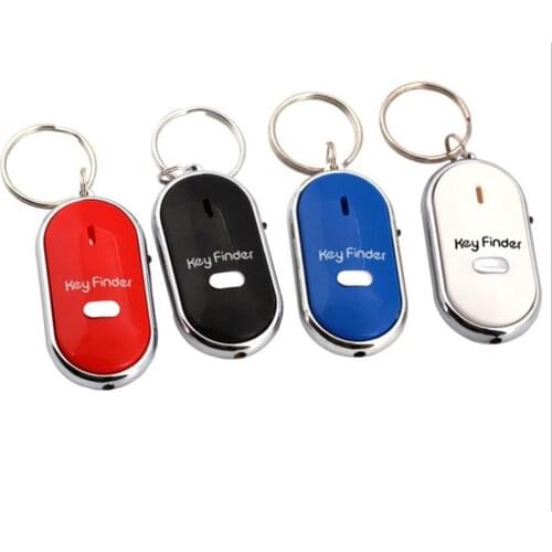 Qf12145 Smart Finder key Whistle Sensors White 1 PCS Keychain Sound LED With Whistle Claps Finder Locator Find Lost key