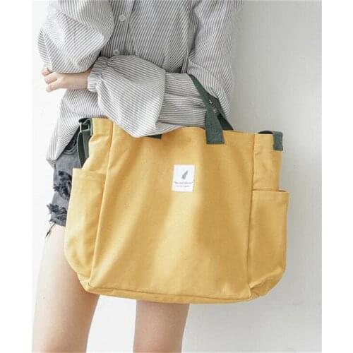 Womens Bag Large Ladies Canvas Shoulder Bags Shopping Bag Tote Crossbody Bags Purses Casual Handbag For Women 2020 Eco Shopper