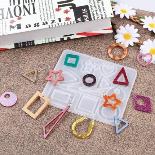 1pcs Earring Pendant Silicone Mold For Resin Earring Epoxy Resin Combination Moulds For DIY Jewelry Making Finding Tool Supplies