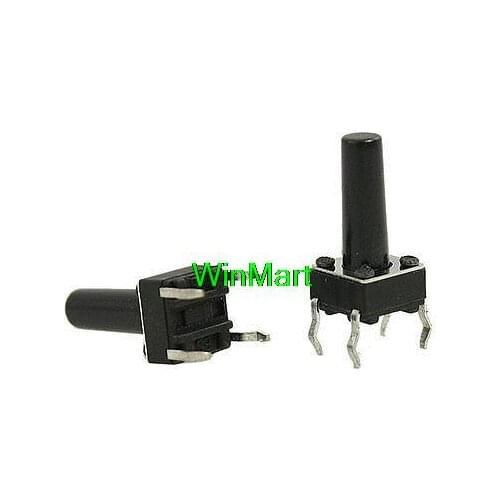 200 Pieces 6 x 6 x 13mm PCB Momentary Tactile Tact Push Button Switch 4 Pin DIP